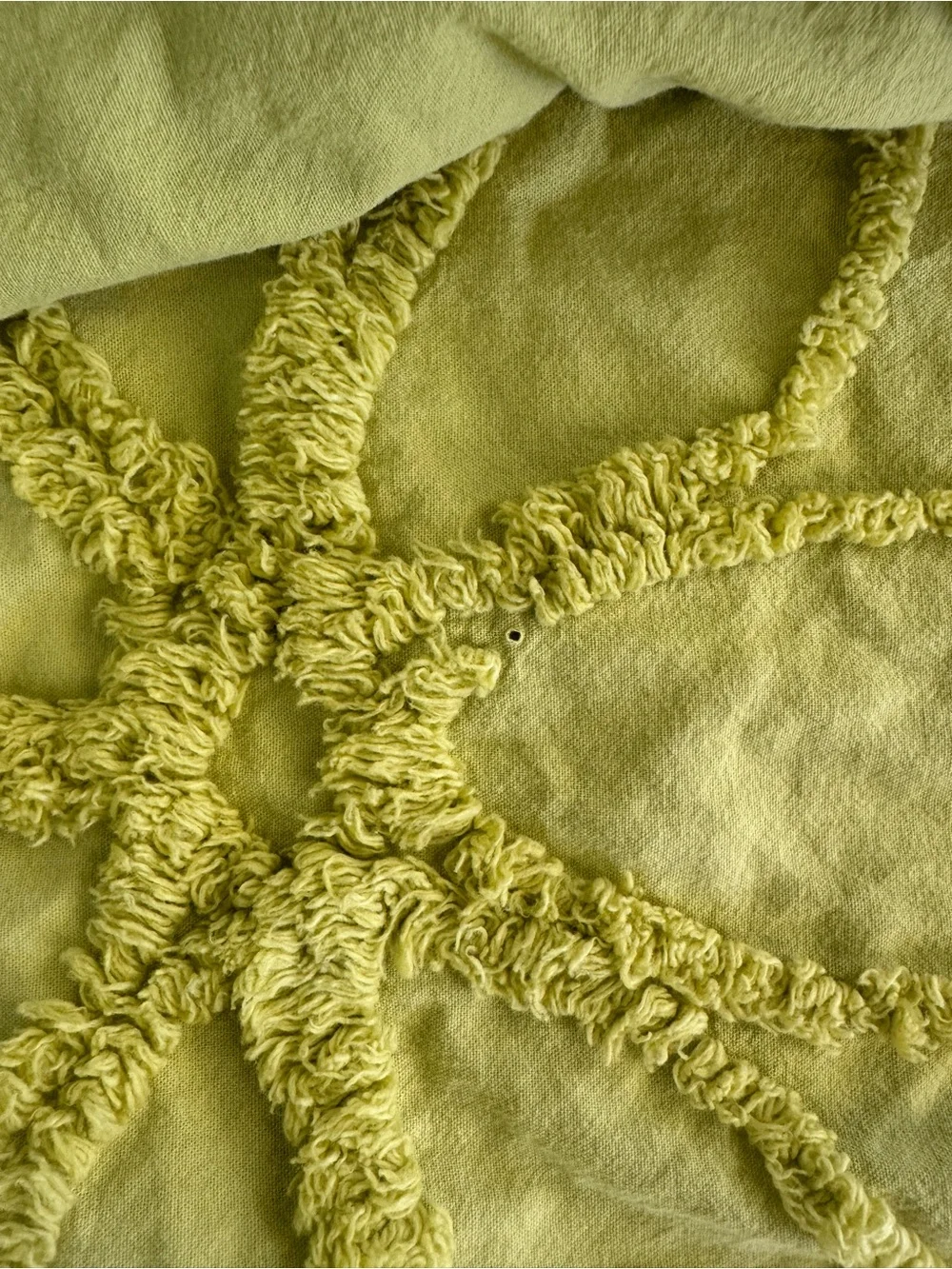 UO Olive Daisy Tufted Core Sham Set